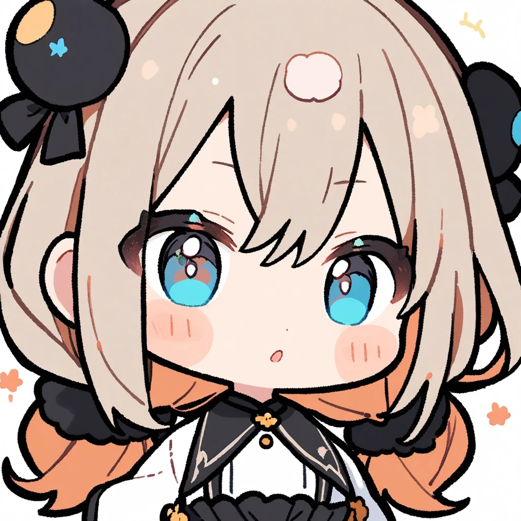 White background,(Chibi Character) 、Small girl、girl、cute