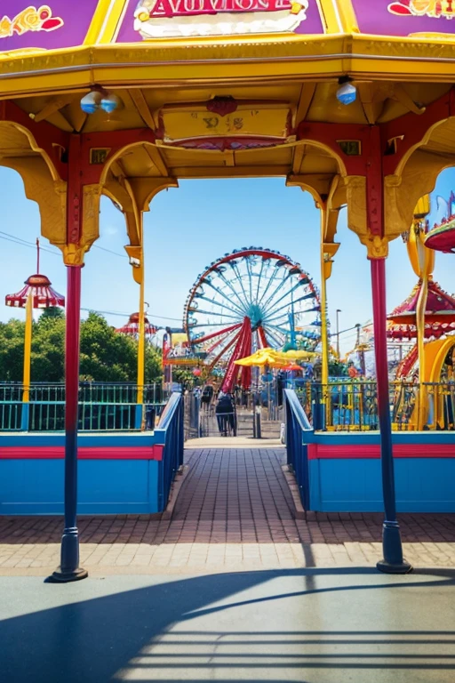 amusement park、Overlooking