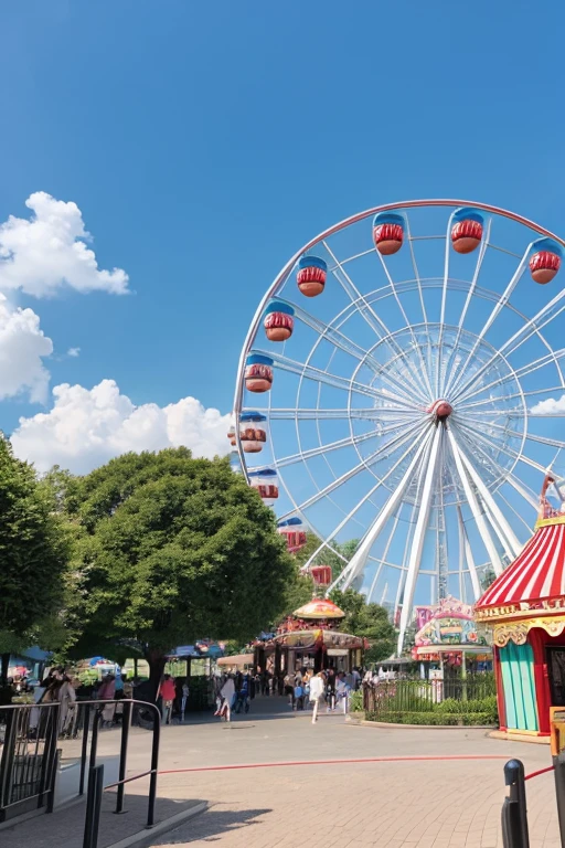 amusement park、Overlooking