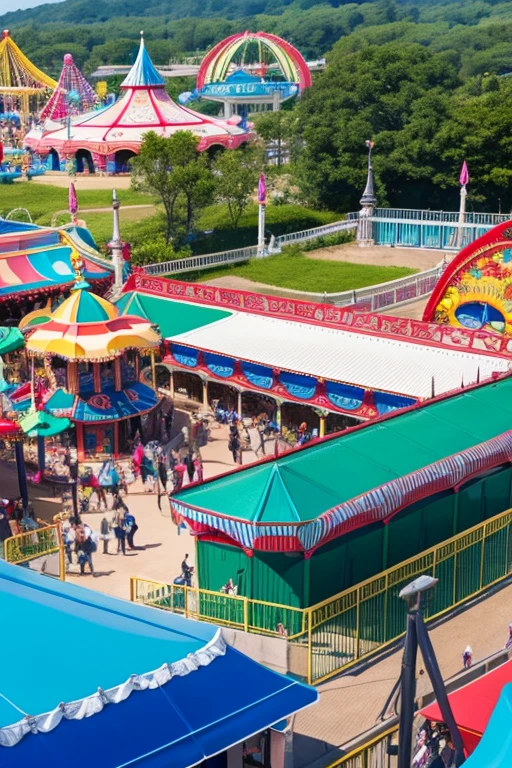 amusement park、Overlooking