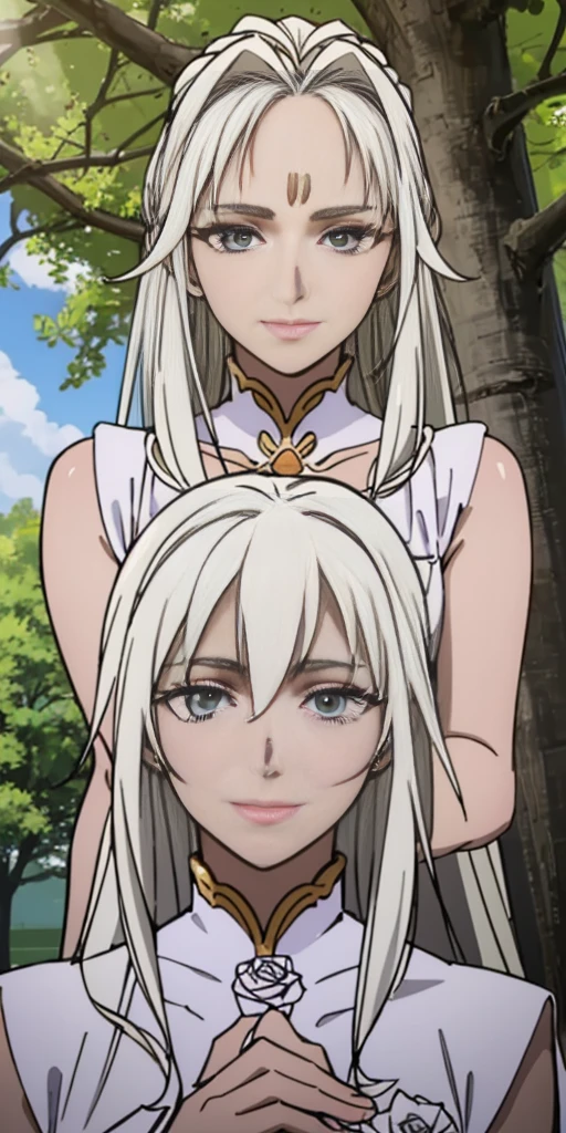 best quality,4k,8k,highres,masterpiece:1.2,ultra-detailed,realistic:1.37,portrait,beautiful mother and daughter in an Italian garden,medium:oils,classic Italian style,soft and warm colors,gentle lighting,delicate brush strokes,artistic masterpiece,pastel-hued flowers,bright blue sky and fluffy white clouds,fine details on their dresses,mother wearing an elegant white gown,daughter in a white dress with delicate lace,sparkling tiaras on their heads,smiling and joyful expressions,daughter holding a bouquet of white roses,embrace of love and innocence,subtle sunlight filtering through the trees,whisper of a gentle breeze,tranquil and peaceful atmosphere,mother's loving gaze,daughter's eyes full of excitement and joy,overall scene exudes purity and serenity.