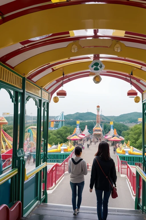 amusement park、Overlooking