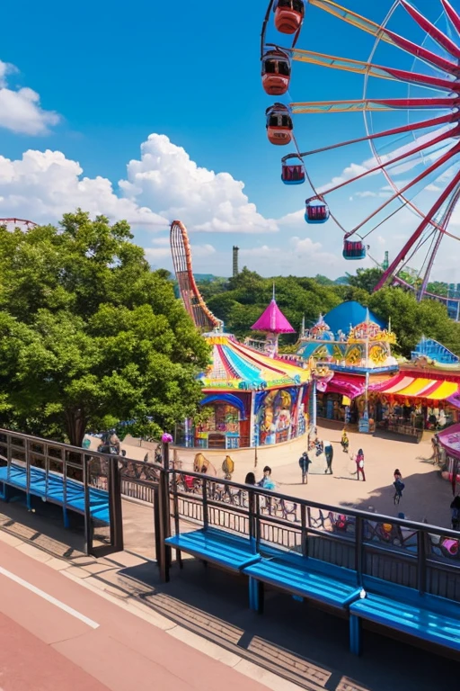 amusement park、Overlooking