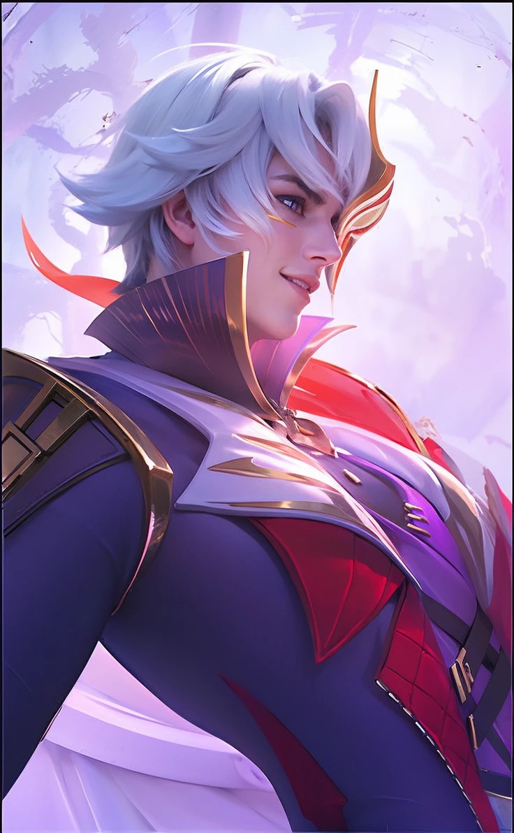 A man with realistic blonde hair, exactly the same hairstyle, realistic handsome face, realistic cool expression,Adapt exact clothing, realistic light, realistic shadows, realistic background,Realistic neat hair, smile