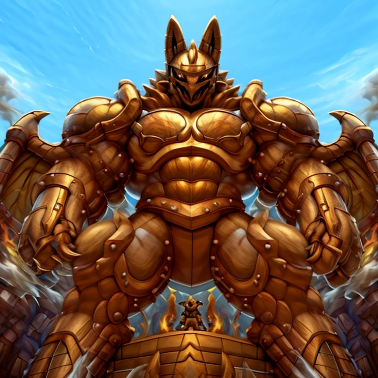(masterpiece. official art. 8k. best quality. detailed full body. full body.)

(situation 1 : dominating shiny_mega_lucario. shiny_mega_lucario is over 1000 meters long. focus GIANT shiny_mega_lucario is trampling the city. Looking down. macro. stomp. Low-angle perspective. emphasizing the immense size.)

(situation 2 : smoke and flames rising from the destruction in the city)

(Additional details 1: Armored Flazzard. real texture material. whole body shines like metal. emphasizes the muscles. suit fully made of metal.).

(Additional details 2: (Detailed head. Detailed Body. Detailed abs. gigantic muscles. HYPER MUSCLES. Gigachad Muscular. big muscle. pecs. triceps. traps. unusually developed muscular body. body full of huge muscles. showing off muscles. pectorales enormes. Exaggeratedly huge muscles. huge muscles. long legs.).

(Additional details 3: Spread wings. It has wings. have big wings. The claws are sharp. Sharp teeth.).