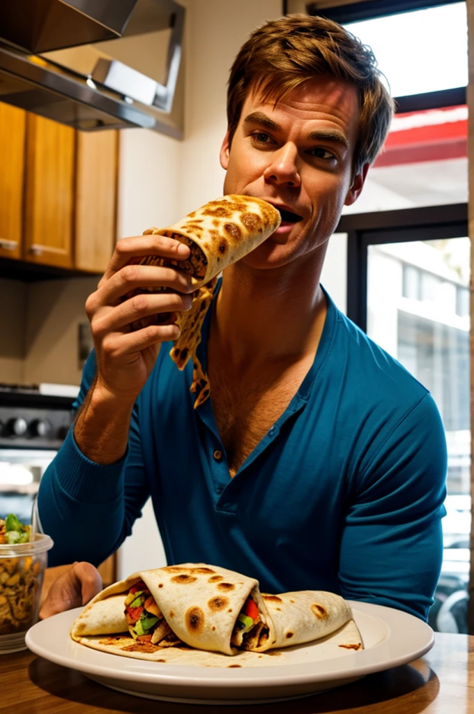 Dexter Eating some Burritos