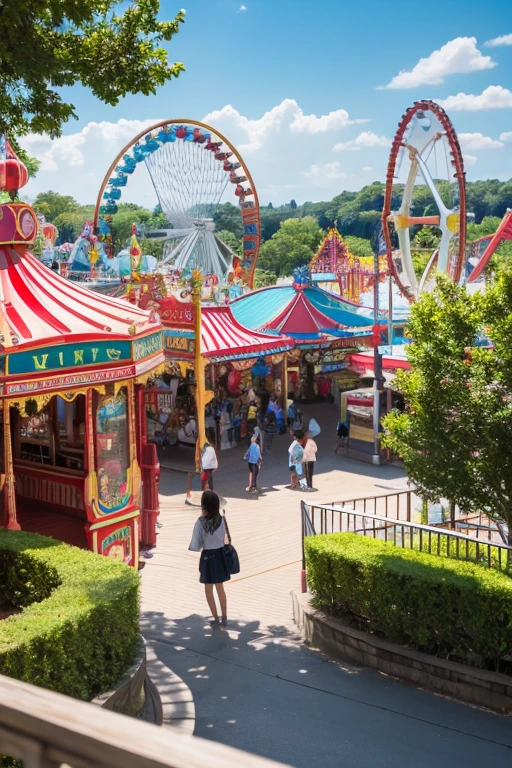 amusement park、Overlooking