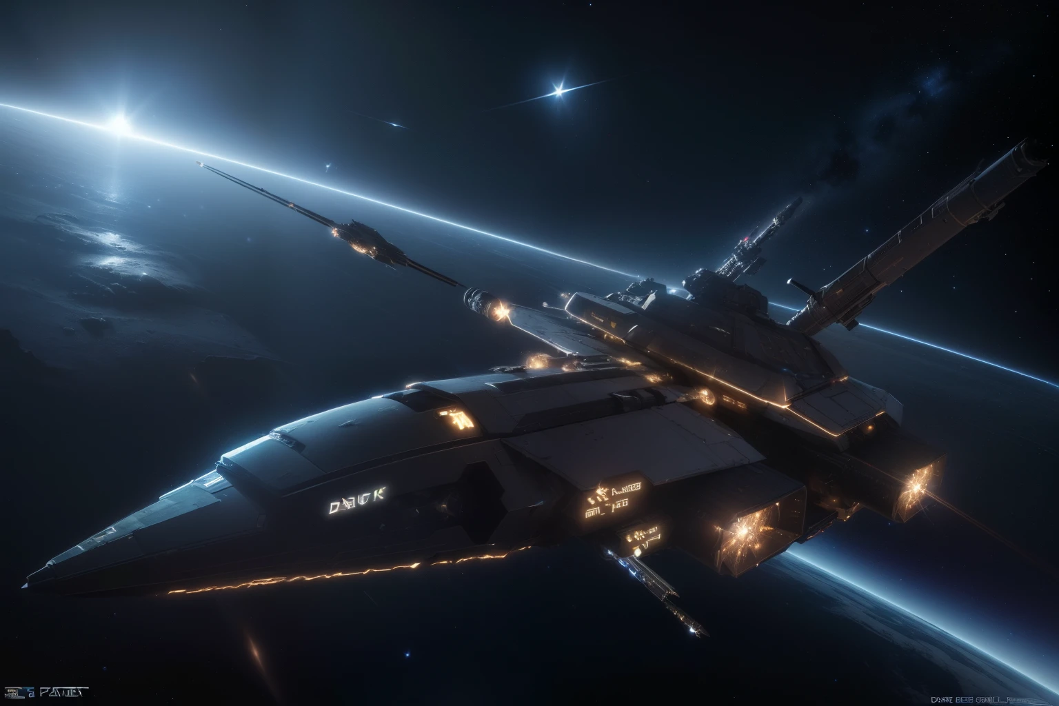 ((Epic Space War Masterpiece)), ((High-Resolution Galactic Conflict)), ((hyper-realistic Starfleet Battles)), (detailed Spacecraft Destructions), (Photorealistic:2.0), Spacemen in combat suits, (futuristic), (alien species), (advanced weapons), (energy shields), (laser blasts), (planetary ground assaults), (space-drifting debris), (cosmic backdrop), (Neon-lit starships), (holographic interface), (high-tech control consoles), (ai-driven starfighters), (stellar explosions), (dark matter effects), (warp speed