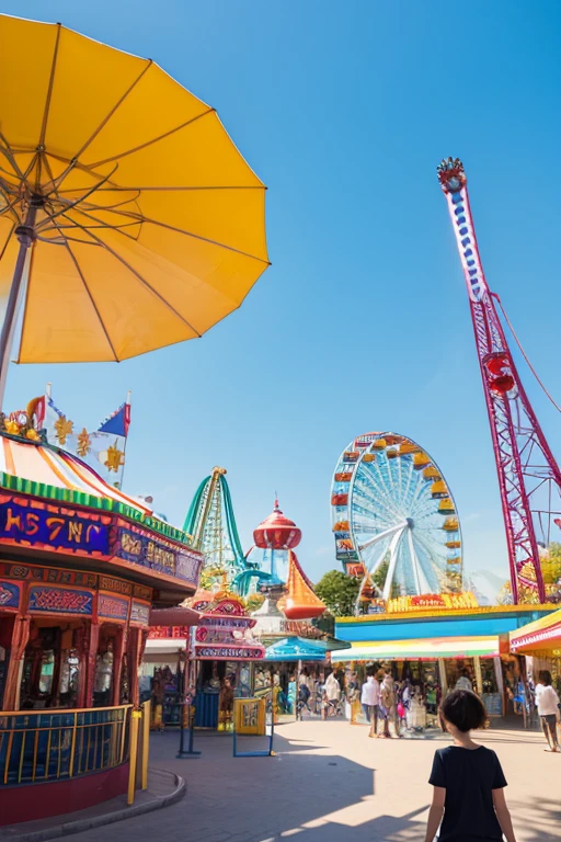 amusement park、Overlooking