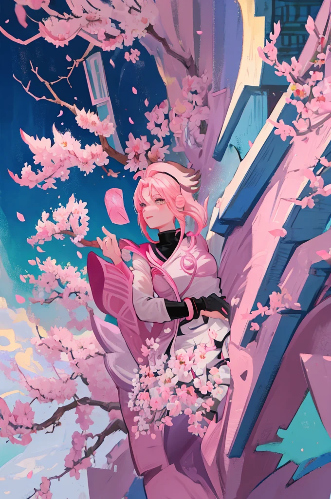 (((Sakura Haruno))),(((Wearing police clothes)))