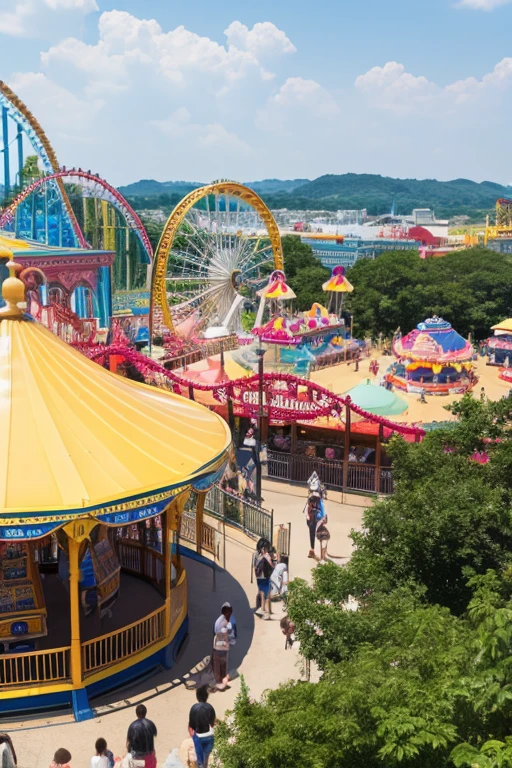 amusement park、Overlooking