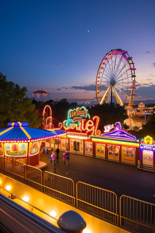 amusement park、Overlooking