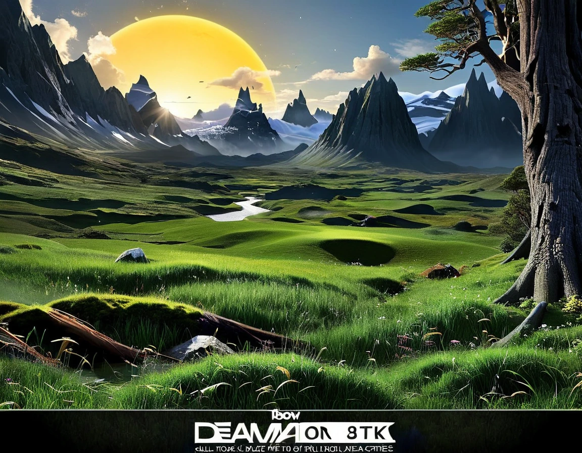 Create a dreamlike, surreal 8K image that transforms the Plex user interface into a fantastical landscape. Incorporate iconic characters from different shows and movies wandering through this imaginative dreamscape.

