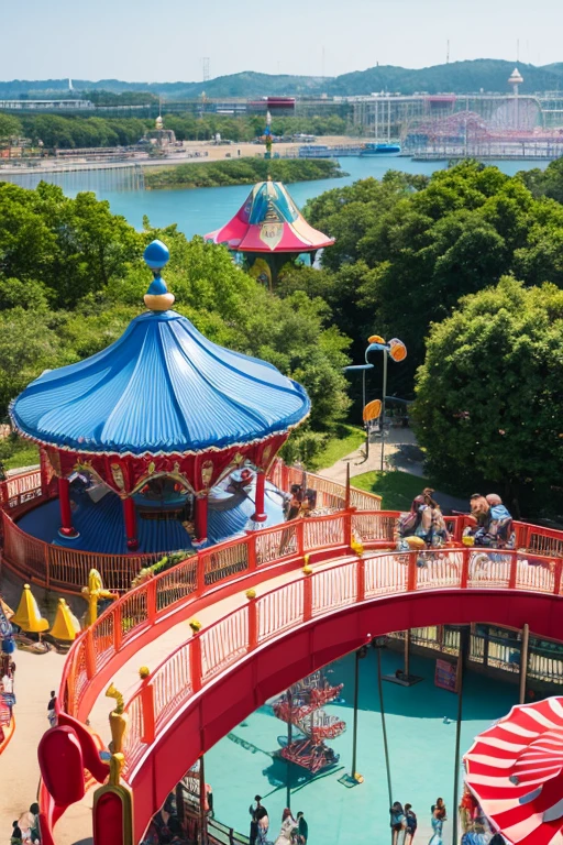 amusement park、Overlooking