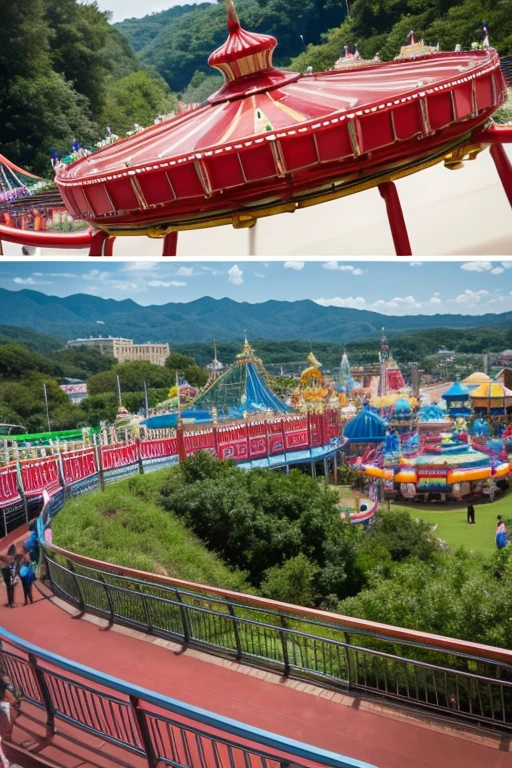 amusement park、Overlooking
