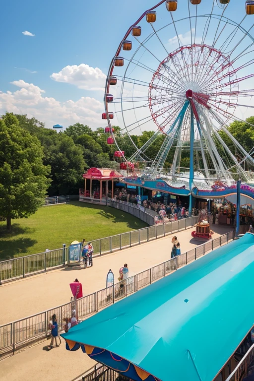 amusement park、Overlooking
