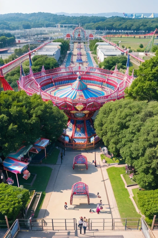 amusement park、Overlooking