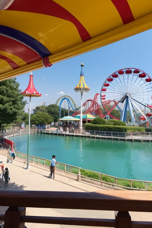 amusement park、Overlooking