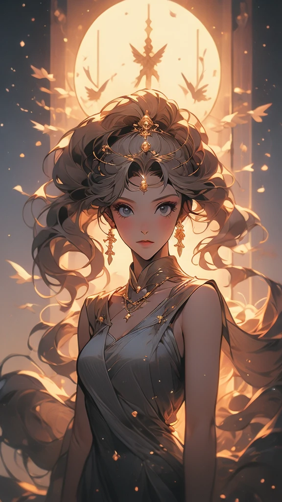 a close up of a cartoon of a woman in a dress, the sailor galaxia. beautiful, lunar goddess, celestial goddess, moon goddess, goddess of space and time, brittney lee, queen and ruler of the universe, cosmic goddess, goddess of greek mythology, venus goddess, goddess of light, goddess of the moon, ancient goddess