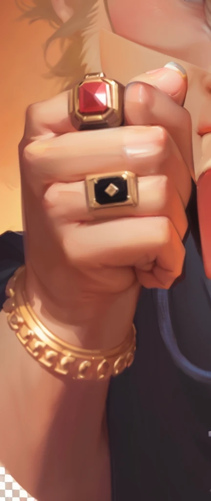 anime character holding a cell phone in his hand, heavy gesture style closeup, ultra detail. digital painting, hyper detail portrait, extreme hand detail, ( ( extreme detail ) ), character portrait closeup, character art closeup, low detailed. digital painting, high detail digital painting, extremely high detail!!, wow wow detail, detailed digital painting, 2 d concept art head macro shot
