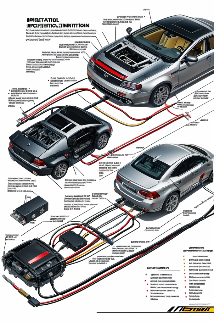 Automotive wiring diagram with the name L.m.D electronic injection