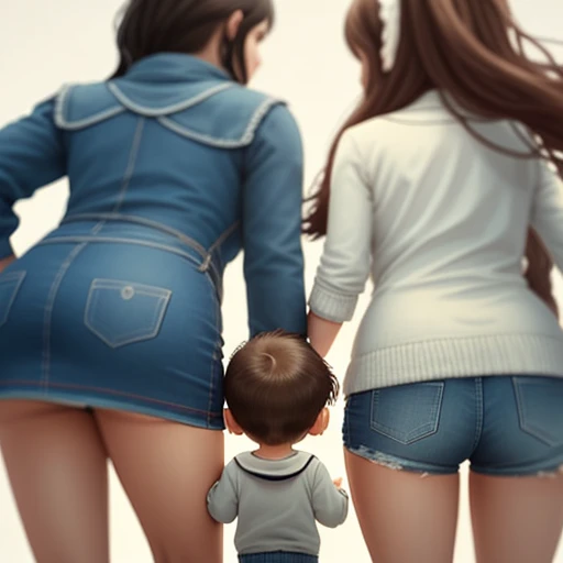 family(point of view from behind)