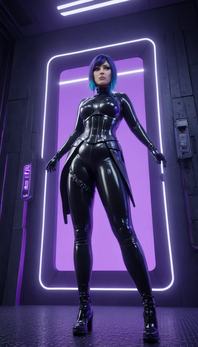 professional 3d model Cinematic scene, sabine wren, HUGE BREASTS, Ghost in the Shell, detailed background, masterpiece, best quality, high quality, highres, absurdres . octane render, highly detailed, volumetric, dramatic lighting