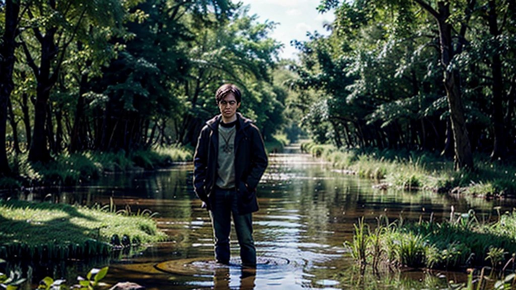 HARRY POTTER IN A SWAMP FOREST AND A GIANT OWL