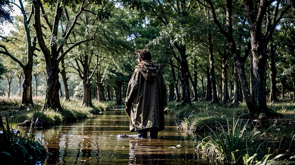 HARRY POTTER IN A SWAMP FOREST AND A GIANT OWL