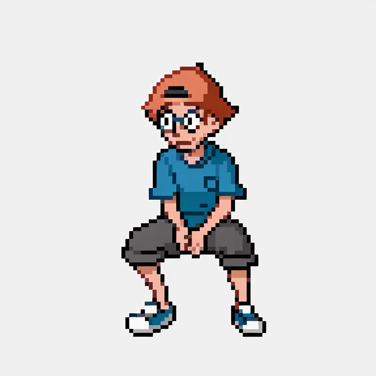 Sitting Wally simple background