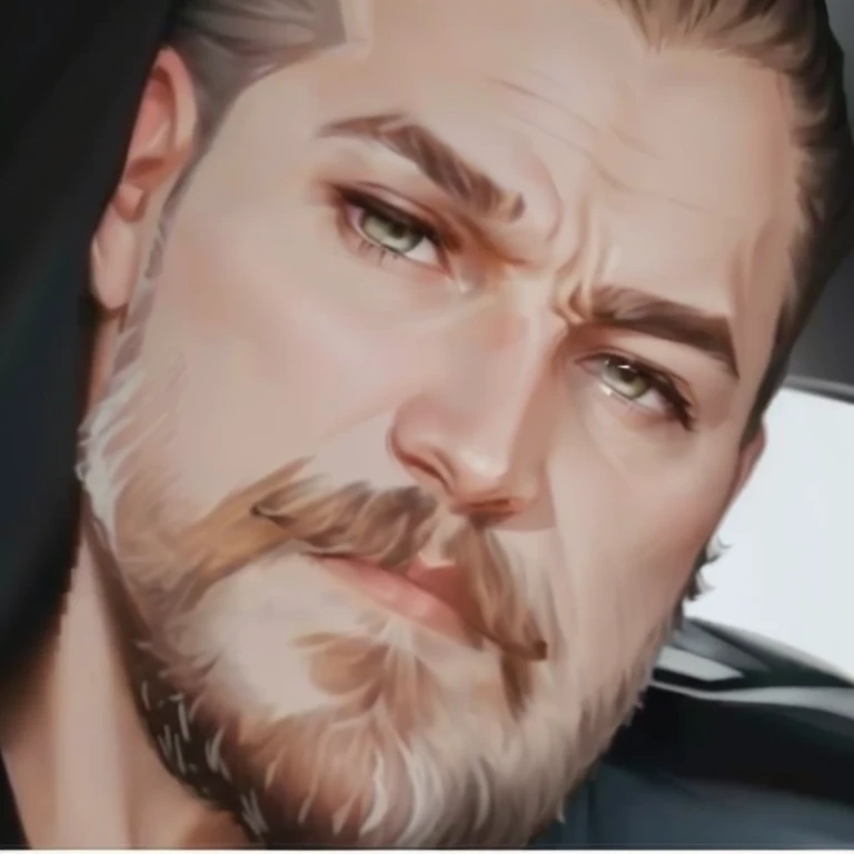 There is a man with a beard and a black shirt, avatar image, profile image, profile image, profile pic, professional foto, headshot profile imageture,estilo gta V