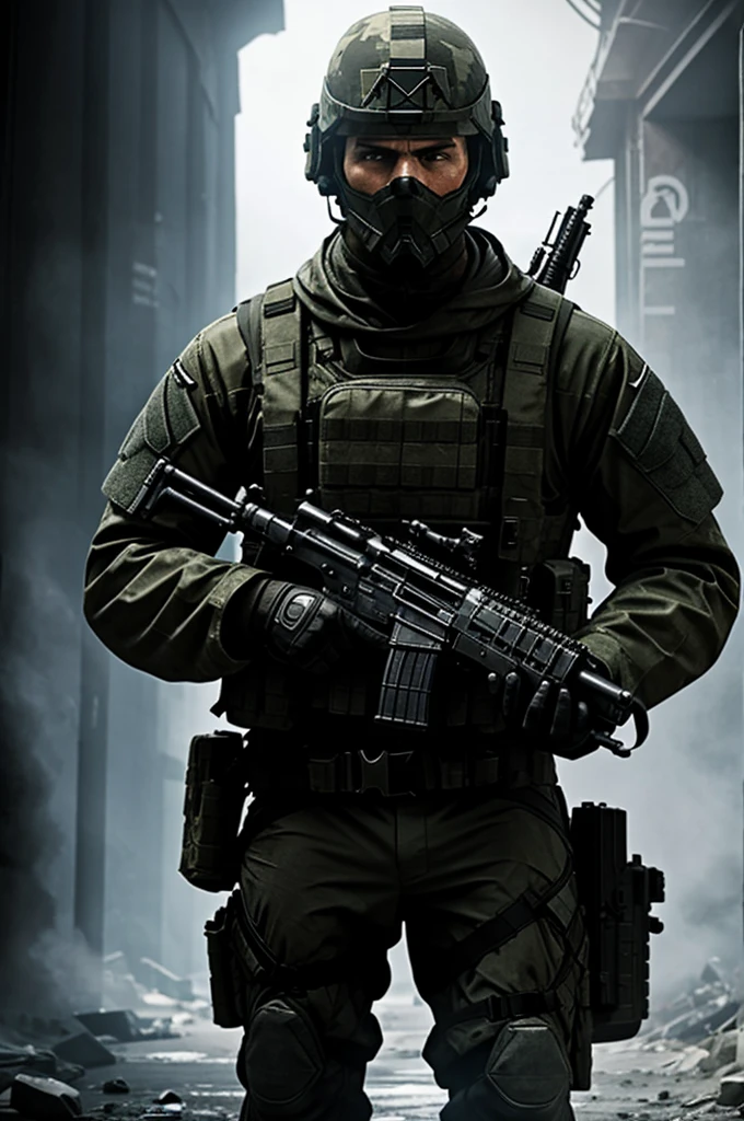 Image of the Ghost soldier from call of duty