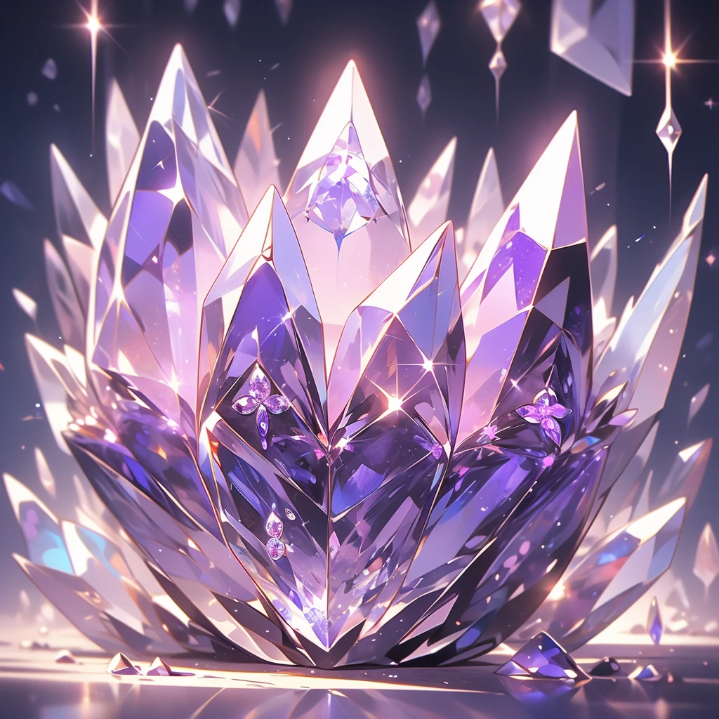 a close up of a crystal with a purple light in the background, a macro photograph by Anna Haifisch, trending on pexels, crystal cubism, glowing crystals, beautiful crystals, colorful crystals, crystals, crystalized, magical crystals, crystals enlight the scene, crystal material, glowing crystal on a rock, dimly glowing crystals, made of crystals
