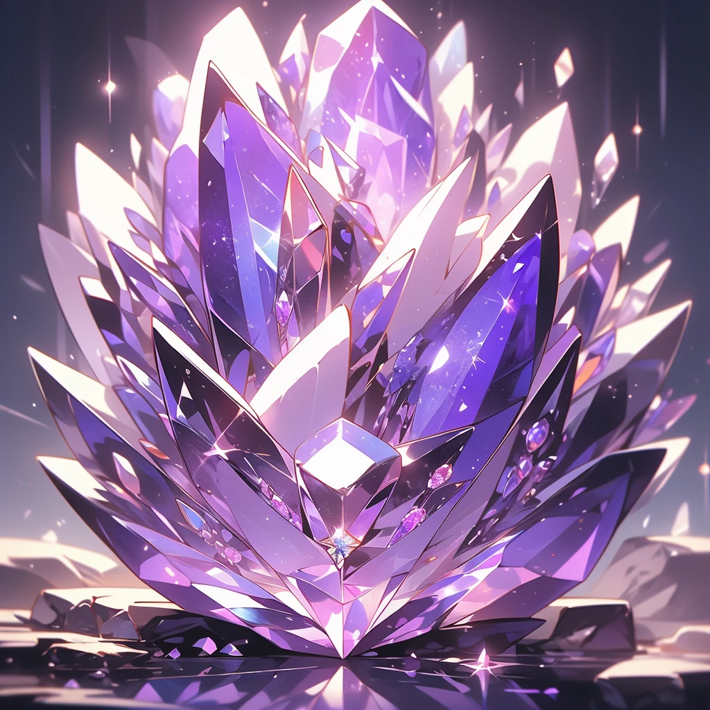 a close up of a crystal with a purple light in the background, a macro photograph by Anna Haifisch, trending on pexels, crystal cubism, glowing crystals, beautiful crystals, colorful crystals, crystals, crystalized, magical crystals, crystals enlight the scene, crystal material, glowing crystal on a rock, dimly glowing crystals, made of crystals