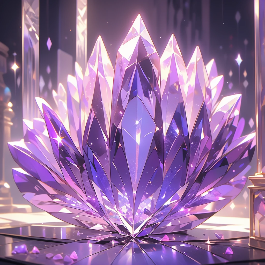 a close up of a crystal with a purple light in the background, a macro photograph by Anna Haifisch, trending on pexels, crystal cubism, glowing crystals, beautiful crystals, colorful crystals, crystals, crystalized, magical crystals, crystals enlight the scene, crystal material, glowing crystal on a rock, dimly glowing crystals, made of crystals