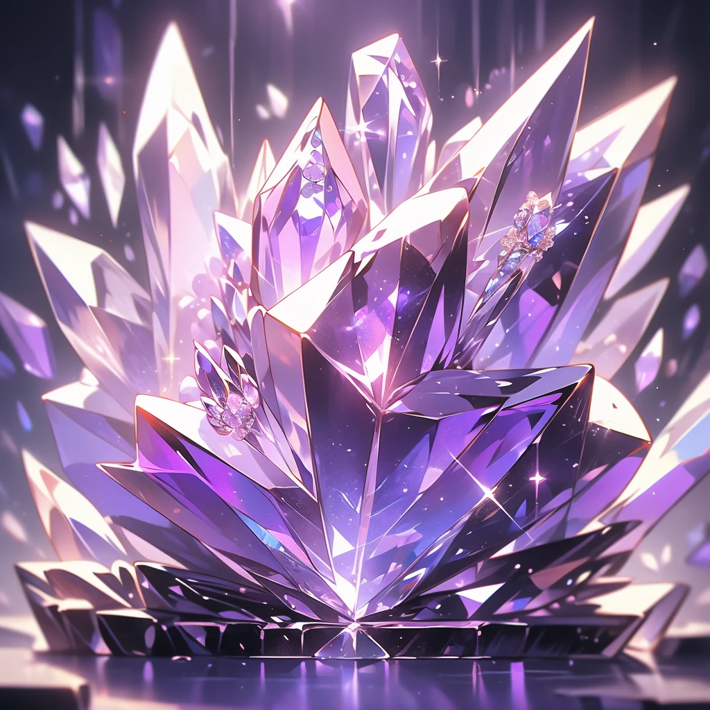 a close up of a crystal with a purple light in the background, a macro photograph by Anna Haifisch, trending on pexels, crystal cubism, glowing crystals, beautiful crystals, colorful crystals, crystals, crystalized, magical crystals, crystals enlight the scene, crystal material, glowing crystal on a rock, dimly glowing crystals, made of crystals