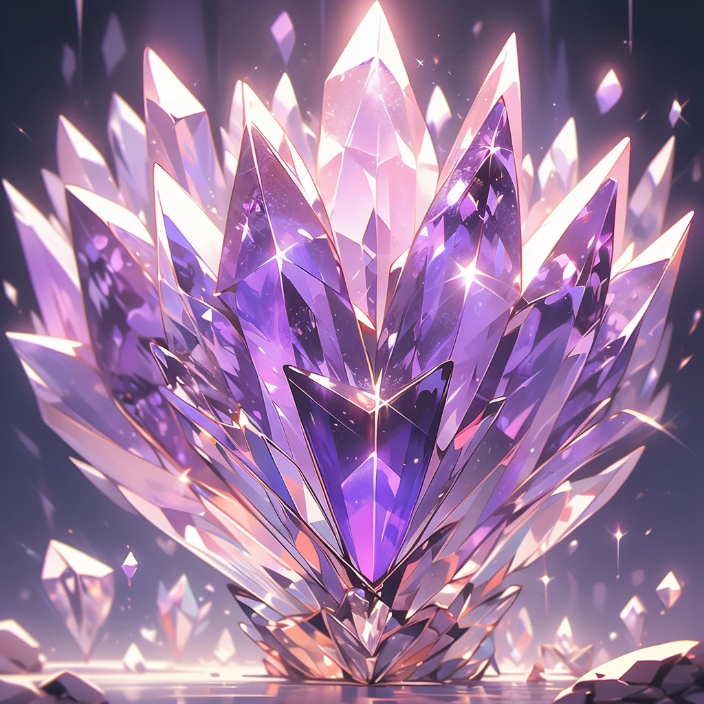 a close up of a crystal with a purple light in the background, a macro photograph by Anna Haifisch, trending on pexels, crystal cubism, glowing crystals, beautiful crystals, colorful crystals, crystals, crystalized, magical crystals, crystals enlight the scene, crystal material, glowing crystal on a rock, dimly glowing crystals, made of crystals