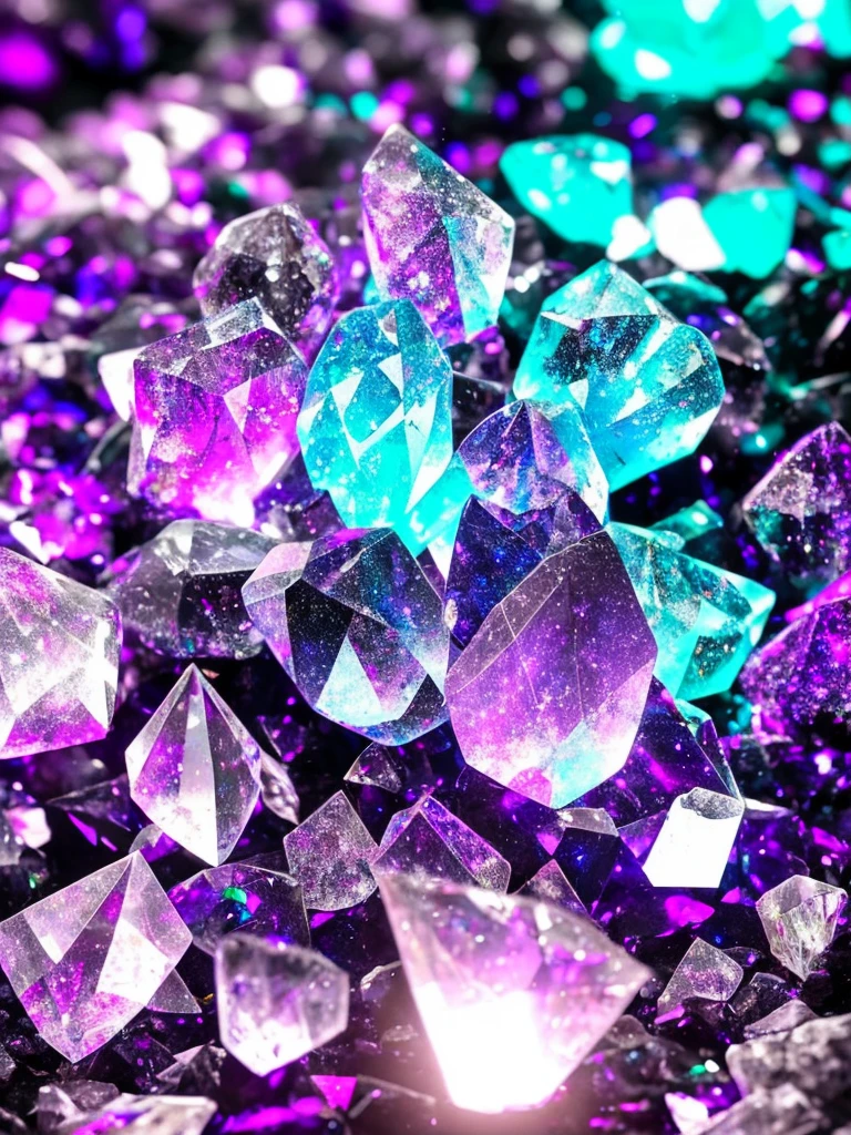 a close up of a crystal with a purple light in the background, glowing crystals, beautiful crystals, colorful crystals, crystals, crystalized, magical crystals, crystals enlight the scene, crystal material, glowing crystal on a rock, dimly glowing crystals, made of crystals, crystal color, iridescent crystals, colourful 3 d crystals, crystallized, neon rainbow quartz