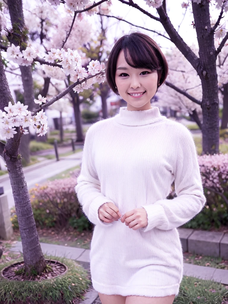 (masterpiece), best quality, high resolution, highly detailed, detailed background, perfect lighting, outdoor, 1girl, cherry blossoms in full bloom