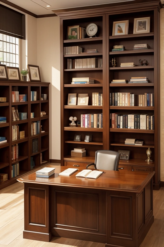 office with library