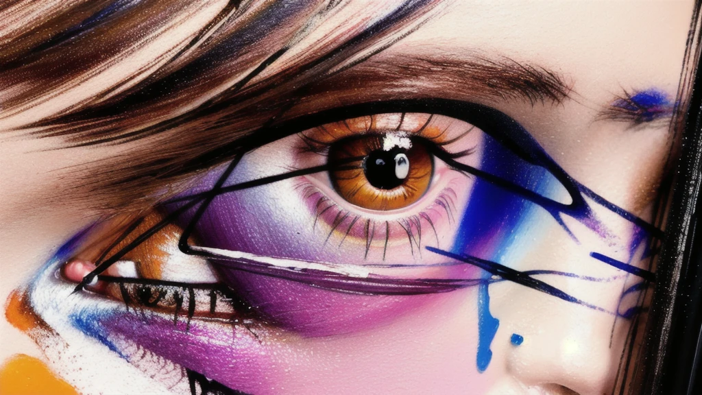 Android Beauty, Powerful paintings inspired by Francis Bacon, Ultra-realistic surrealism, Hyperrealism, fear, art, hyper real painting, Realistic illustration painting, カラフルなHyperrealism, Hyper-realistic digital art