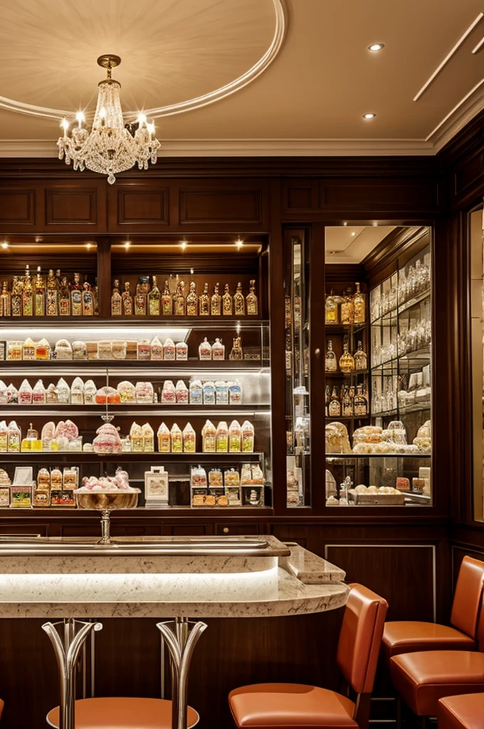elegant ice cream parlor 