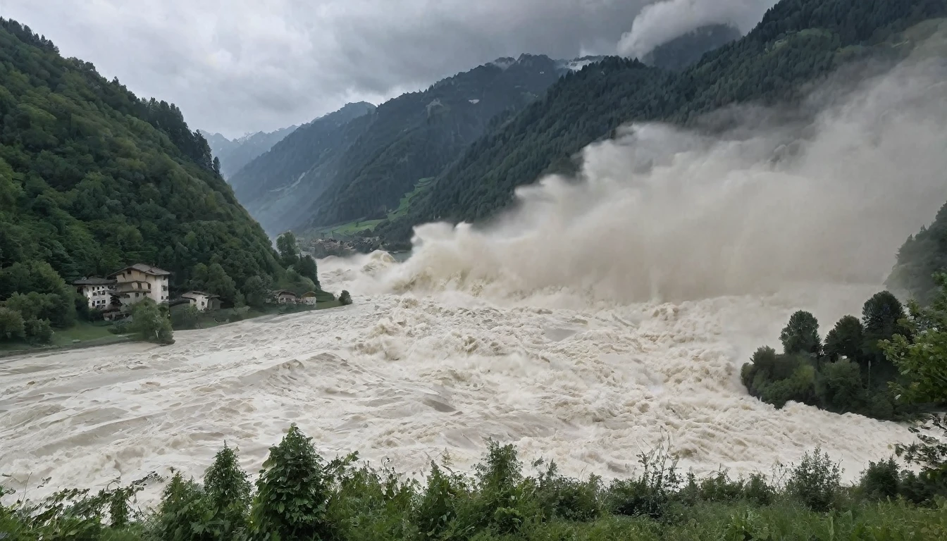 Northern Italy and southern Switzerland were hit by a severe wave of bad weather, causing landslides, floods and isolation of several communities