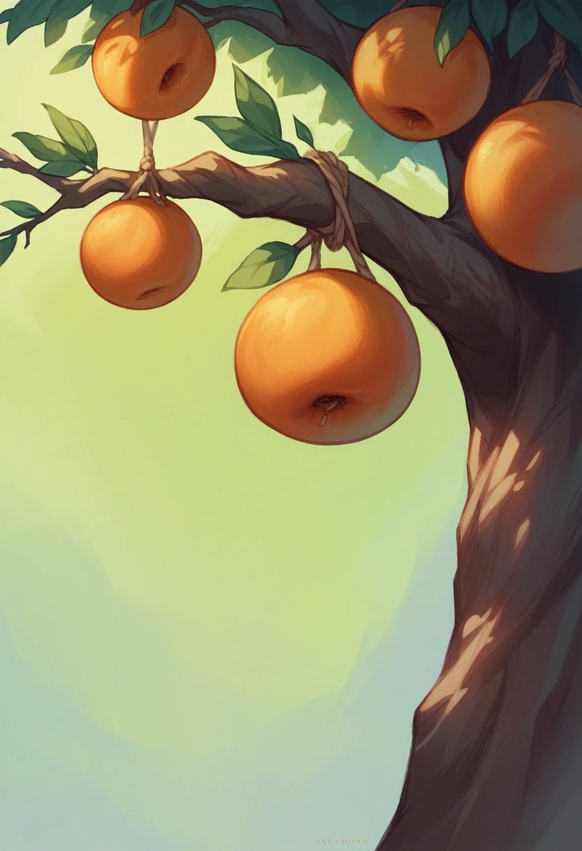 Ripe oranges hanging on the tree,HD pictures