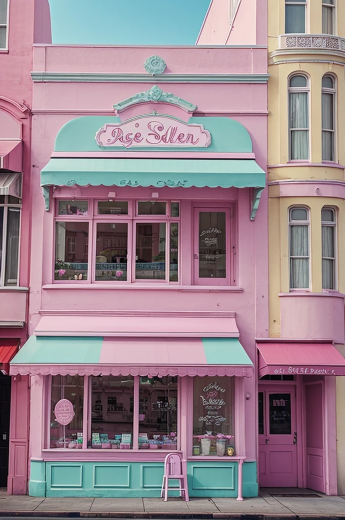 Pastel ice cream parlors