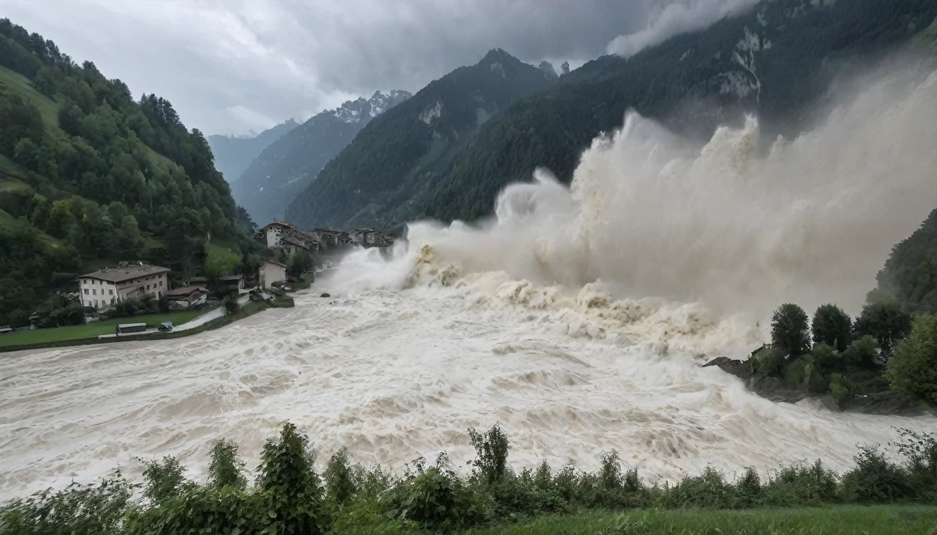 Northern Italy and southern Switzerland were hit by a severe wave of bad weather, causing landslides, floods and isolation of several communities