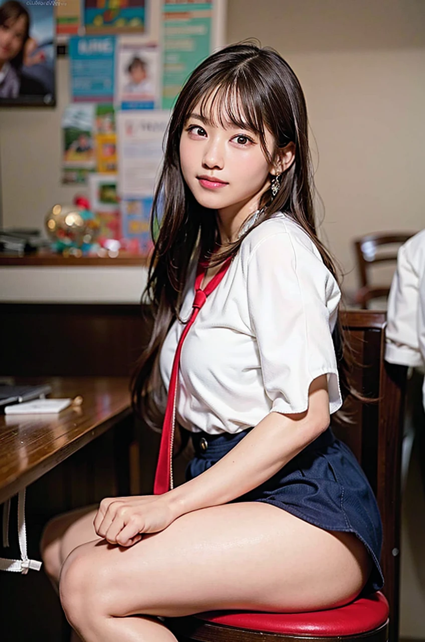 (1 girl), (sexy look:1.5), (flat chest:1.3), (very detailed目, very detailed顔), (超realistic, High resolution), (highest quality:1.4), (hyper quality), realistic skin texture, RAW photo, (realistic, Photoreal:1.37), very detailed, professional photography, (school uniform, pleated skirt:1.3), (look at me), (School, classroom), ((Meet me face to face:1.4)), (from below:1.3), realistic private parts, lace panties, Japanese high school girl、超highest quality、masterpiece、超High resolution、Depth of written boundary、(Photoreal:1.4)、(Award-winning photo、信じられないほどのmasterpiece:1.3) 、RAW photography、golden ratio、Highly detailed CG Unity 8k wallpaper、detailed and complex、original、High resolution、RAW photo、(perfect body shape)、detailed and complex、Digital single-lens reflex camera、soft writing、(background person blur:1.1)、Sigma 85mmF/1.4、50mm Lenac lighting、nffsw、hyper real、color grade, Rear view,from below:1.3), (((hold the hem of her skirt, she spreads her legs and shows off her real pussy.:1.4))), (vagina)、spread your legs、Lying、On my back、penis、cum in pussy、(focus on girl)