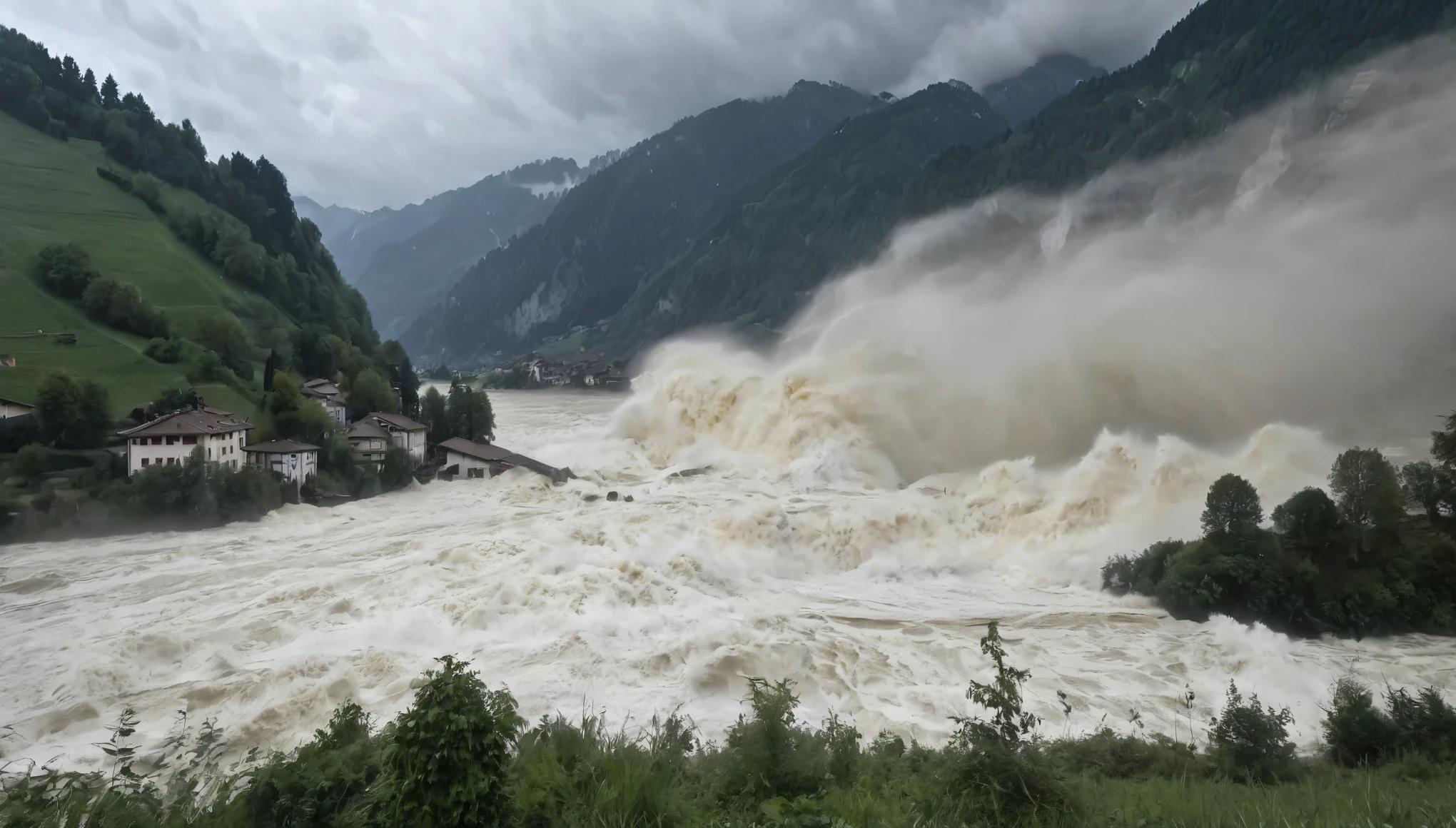 Northern Italy and southern Switzerland were hit by a severe wave of bad weather, causing landslides, floods and isolation of several communities