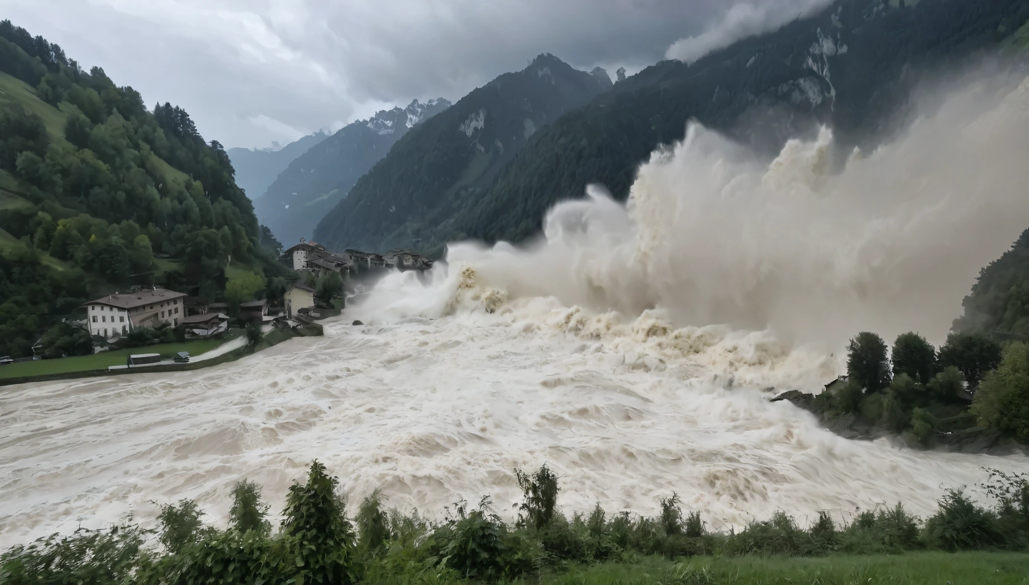 Northern Italy and southern Switzerland were hit by a severe wave of bad weather, causing landslides, floods and isolation of several communities