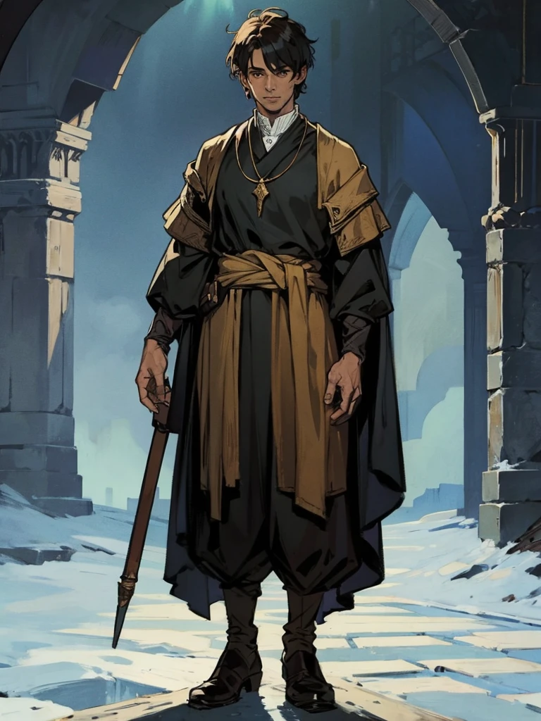 , , villager costume, medieval fantasy, full body image